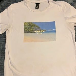 White H&M tee